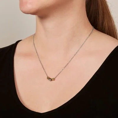 Sutton Heart Tri-Tone Steel Necklace Sutton Heart Tri-Tone Steel Necklace