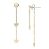 Sutton Heartbeat Gold-Tone Brass Front to Back Earrings Sutton Heartbeat Gold-Tone Brass Front to Back Earrings