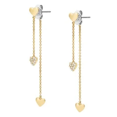Sutton Heartbeat Gold-Tone Brass Front to Back Earrings Sutton Heartbeat Gold-Tone Brass Front to Back Earrings