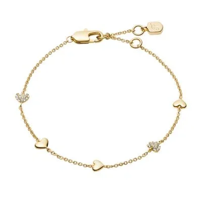 Sutton Heartbeat Gold-Tone Brass Station Bracelet Sutton Heartbeat Gold-Tone Brass Station Bracelet