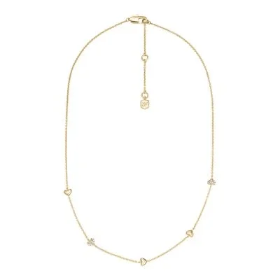 Sutton Heartbeat Gold-Tone Brass Station Necklace Sutton Heartbeat Gold-Tone Brass Station Necklace