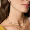 Sutton Heartbeat Gold-Tone Brass Station Necklace Sutton Heartbeat Gold-Tone Brass Station Necklace