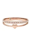 Sutton Hearts To You Rose Gold-Tone Stainless Steel Band Ring Sutton Hearts To You Rose Gold-Tone Stainless Steel Band Ring