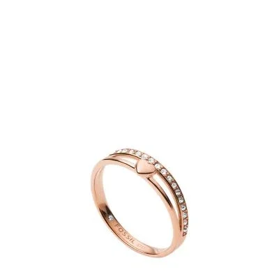 Sutton Hearts To You Rose Gold-Tone Stainless Steel Band Ring Sutton Hearts To You Rose Gold-Tone Stainless Steel Band Ring