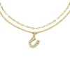 Sutton Horseshoe Gold-Tone Stainless Steel Multi Strand Bracelet Sutton Horseshoe Gold-Tone Stainless Steel Multi Strand Bracelet