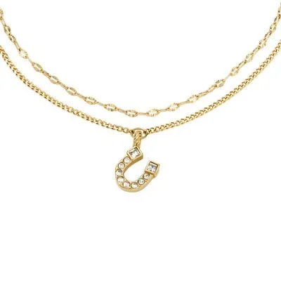 Sutton Horseshoe Gold-Tone Stainless Steel Multi Strand Bracelet Sutton Horseshoe Gold-Tone Stainless Steel Multi Strand Bracelet