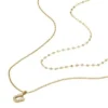 Sutton Horseshoe Gold-Tone Stainless Steel Multi Strand Necklace Sutton Horseshoe Gold-Tone Stainless Steel Multi Strand Necklace