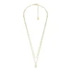 Sutton Horseshoe Gold-Tone Stainless Steel Multi Strand Necklace Sutton Horseshoe Gold-Tone Stainless Steel Multi Strand Necklace