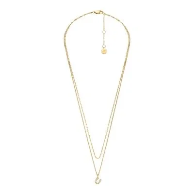 Sutton Horseshoe Gold-Tone Stainless Steel Multi Strand Necklace Sutton Horseshoe Gold-Tone Stainless Steel Multi Strand Necklace