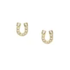Sutton Horseshoe Gold-Tone Stainless Steel Stud Earrings Sutton Horseshoe Gold-Tone Stainless Steel Stud Earrings