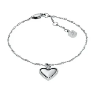 Sutton Legacy Heart Stainless Steel Rotating Chain Bracelet