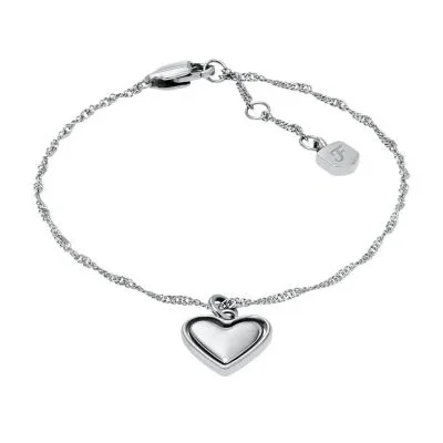 Sutton Legacy Heart Stainless Steel Rotating Chain Bracelet Sutton Legacy Heart Stainless Steel Rotating Chain Bracelet
