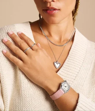 Sutton Legacy Heart Stainless Steel Rotating Pendant Necklace