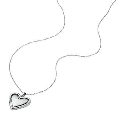 Sutton Legacy Heart Stainless Steel Rotating Pendant Necklace Sutton Legacy Heart Stainless Steel Rotating Pendant Necklace