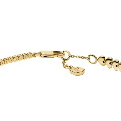 Sutton Love-All Gold-Tone Brass Heart Link Tennis Bracelet Sutton Love-All Gold-Tone Brass Heart Link Tennis Bracelet