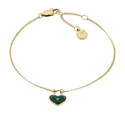 Sutton Modern Meadows Reconstituted Malachite Heart Chain Bracelet Sutton Modern Meadows Reconstituted Malachite Heart Chain Bracelet