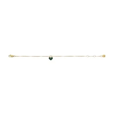Sutton Modern Meadows Reconstituted Malachite Heart Chain Bracelet Sutton Modern Meadows Reconstituted Malachite Heart Chain Bracelet
