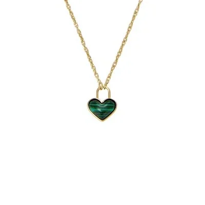 Sutton Modern Meadows Reconstituted Malachite Heart Pendant Necklace Sutton Modern Meadows Reconstituted Malachite Heart Pendant Necklace
