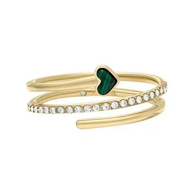 Sutton Modern Meadows Reconstituted Malachite Prestack Heart Ring Sutton Modern Meadows Reconstituted Malachite Prestack Heart Ring
