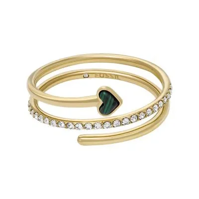 Sutton Modern Meadows Reconstituted Malachite Prestack Heart Ring Sutton Modern Meadows Reconstituted Malachite Prestack Heart Ring