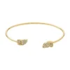Sutton Pavé Butterfly Gold-Tone Stainless Steel Cuff Bracelet Sutton Pavé Butterfly Gold-Tone Stainless Steel Cuff Bracelet
