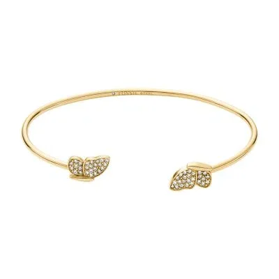 Sutton Pavé Butterfly Gold-Tone Stainless Steel Cuff Bracelet Sutton Pavé Butterfly Gold-Tone Stainless Steel Cuff Bracelet