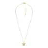 Sutton Pavé Butterfly Gold-Tone Stainless Steel Pendant Necklace Sutton Pavé Butterfly Gold-Tone Stainless Steel Pendant Necklace