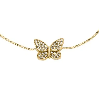 Sutton Pavé Butterfly Gold-Tone Stainless Steel Station Bracelet Sutton Pavé Butterfly Gold-Tone Stainless Steel Station Bracelet
