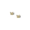 Sutton Pavé Butterfly Gold-Tone Stainless Steel Stud Earrings Sutton Pavé Butterfly Gold-Tone Stainless Steel Stud Earrings
