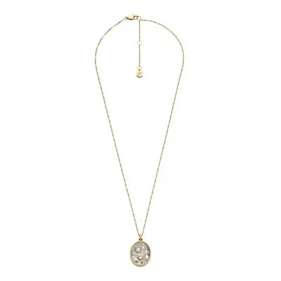 Sutton Shaky Glitz Gold-Tone Stainless Steel Moon and Star Pendant Necklace Sutton Shaky Glitz Gold-Tone Stainless Steel Moon and Star Pendant Necklace