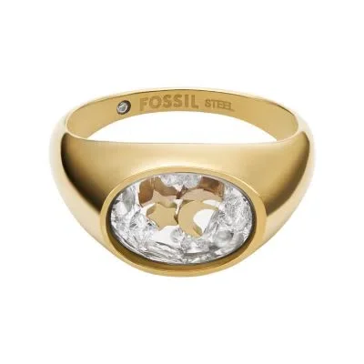 Sutton Shaky Glitz Gold-Tone Stainless Steel Moon and Star Signet Ring Sutton Shaky Glitz Gold-Tone Stainless Steel Moon and Star Signet Ring