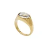 Sutton Shaky Glitz Gold-Tone Stainless Steel Moon and Star Signet Ring Sutton Shaky Glitz Gold-Tone Stainless Steel Moon and Star Signet Ring
