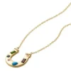 Sutton The Good Luck Collection Gold-Tone Stainless Steel Horseshoe Pendant Necklace Sutton The Good Luck Collection Gold-Tone Stainless Steel Horseshoe Pendant Necklace