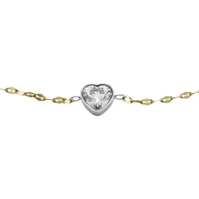 Sutton Tokens Of Affection Two-Tone Stainless Steel Chain Bracelet Sutton Tokens Of Affection Two-Tone Stainless Steel Chain Bracelet