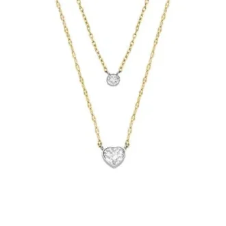 Sutton Tokens Of Affection Two-Tone Stainless Steel Chain Necklace