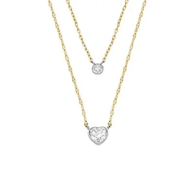 Sutton Tokens Of Affection Two-Tone Stainless Steel Chain Necklace Sutton Tokens Of Affection Two-Tone Stainless Steel Chain Necklace