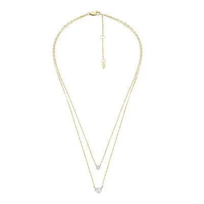 Sutton Tokens Of Affection Two-Tone Stainless Steel Chain Necklace Sutton Tokens Of Affection Two-Tone Stainless Steel Chain Necklace