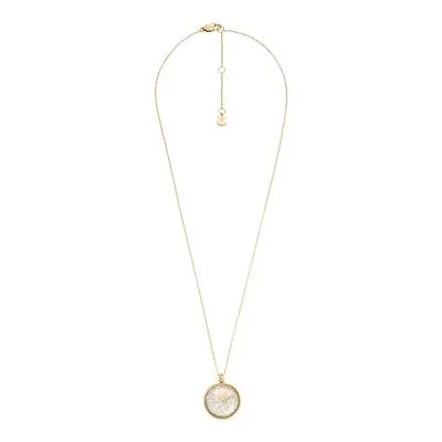 Sutton Yours Truly Gold-Tone Stainless Steel Pendant Necklace Sutton Yours Truly Gold-Tone Stainless Steel Pendant Necklace