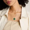 Taurus Sutton Zodiac Gold-Tone Stainless Steel Green Malachite Pendant Necklace Taurus Sutton Zodiac Gold-Tone Stainless Steel Green Malachite Pendant Necklace