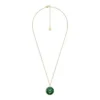 Taurus Sutton Zodiac Gold-Tone Stainless Steel Green Malachite Pendant Necklace Taurus Sutton Zodiac Gold-Tone Stainless Steel Green Malachite Pendant Necklace