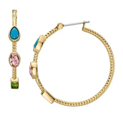 The Good Luck Collection Gold-Tone Stainless Steel Hoop Earrings The Good Luck Collection Gold-Tone Stainless Steel Hoop Earrings