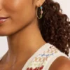 The Good Luck Collection Gold-Tone Stainless Steel Hoop Earrings The Good Luck Collection Gold-Tone Stainless Steel Hoop Earrings