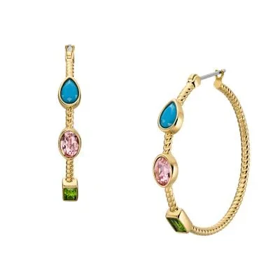 The Good Luck Collection Gold-Tone Stainless Steel Hoop Earrings The Good Luck Collection Gold-Tone Stainless Steel Hoop Earrings