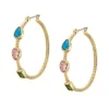 The Good Luck Collection Gold-Tone Stainless Steel Hoop Earrings The Good Luck Collection Gold-Tone Stainless Steel Hoop Earrings