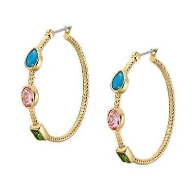The Good Luck Collection Gold-Tone Stainless Steel Hoop Earrings The Good Luck Collection Gold-Tone Stainless Steel Hoop Earrings