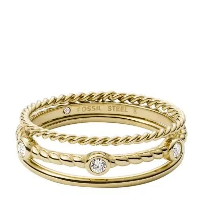 Val Vintage Heritage Gold-Tone Stainless Steel Prestack Ring Val Vintage Heritage Gold-Tone Stainless Steel Prestack Ring