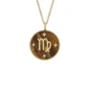 Virgo Sutton Zodiac Gold-Tone Stainless Steel Tiger’s Eye Pendant Necklace Virgo Sutton Zodiac Gold-Tone Stainless Steel Tiger’s Eye Pendant Necklace