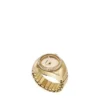 Watch Ring Two-Hand Gold-Tone Stainless Steel Watch Ring Two-Hand Gold-Tone Stainless Steel