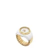 Watch Ring Two-Hand Gold-Tone Stainless Steel Watch Ring Two-Hand Gold-Tone Stainless Steel