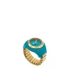 Watch Ring Two-Hand Gold-Tone Stainless Steel Watch Ring Two-Hand Gold-Tone Stainless Steel